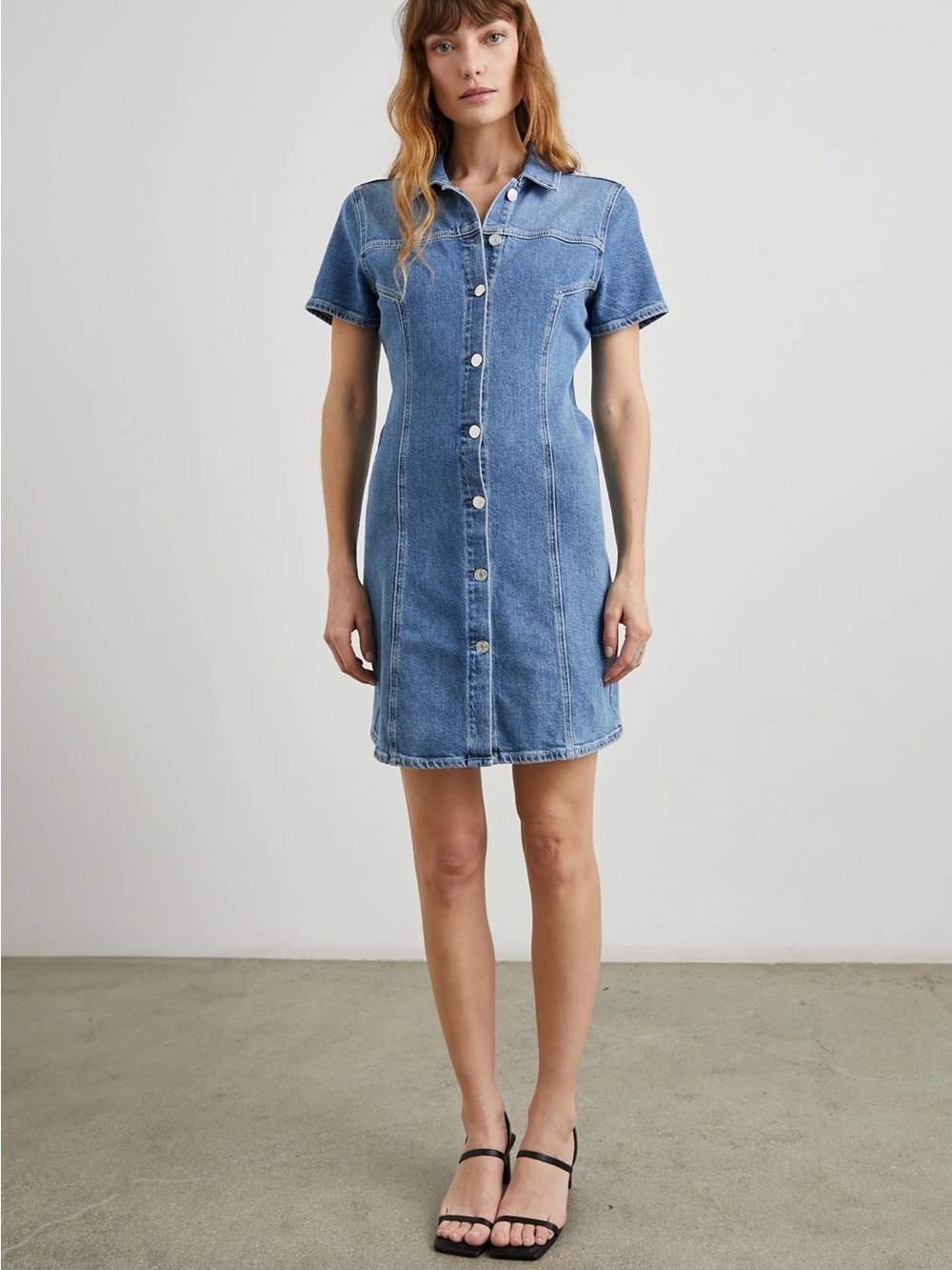 Rails Pasadena Button Front Denim Minidress - Picture 10 of 12